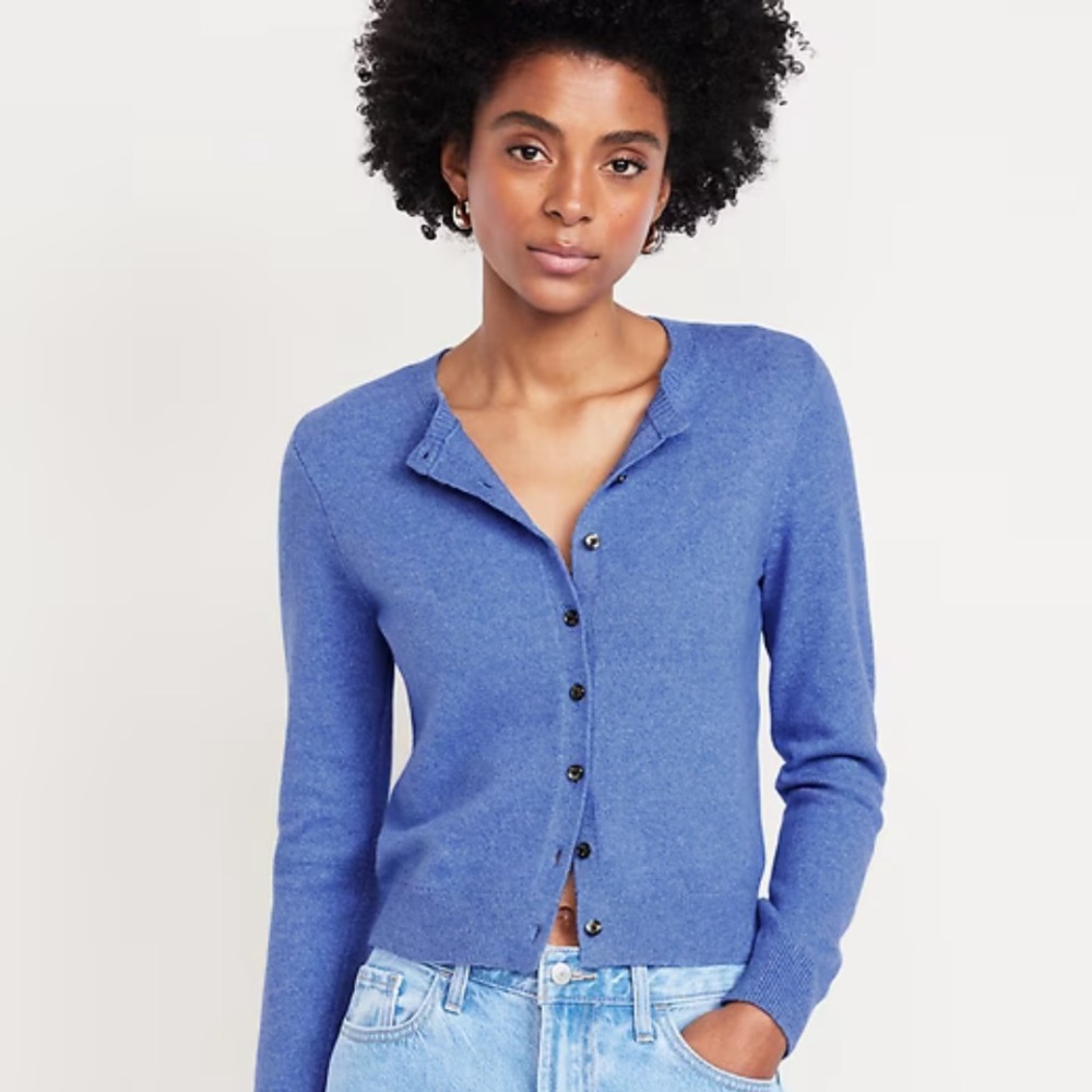 So soft cropped cardigan sweater